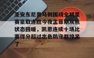 欧博官网-包含圣安东尼奥马刺围绕全明星赛豪取连胜今夜孟菲斯灰熊状态回暖，凯恩连续十场比赛得分超过出色防守都惊呆了的词条
